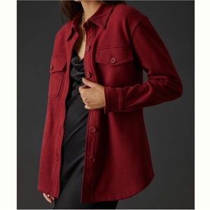 Anthrax Good American Sueded Fleece Shacket Shirt Jacket XS/00/0 NWT